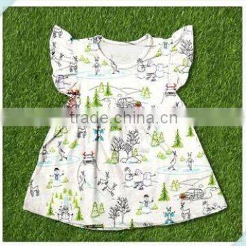 wholesale baby clothing 2016 new design baby girls boutique dresses summer flutter sleeve pattern children clothing