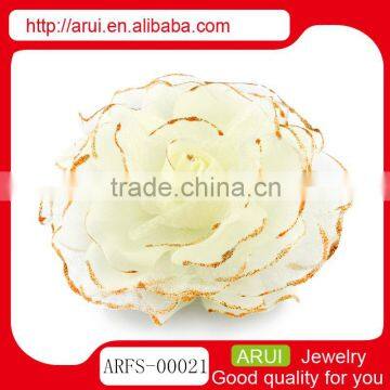 China fashion gold and white wedding hair flower hair accessories