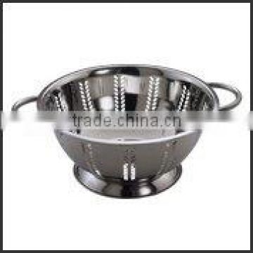 Stainless Steel Colander With Leaf Designs