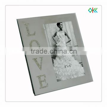 single opening glass material wedding photo frame