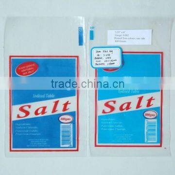 Food Grade Salt Flat Packing Bag Printed Virgin LDPE