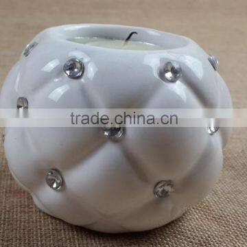 ceramic christmas ball with acrylic star candle holder, tealight holder