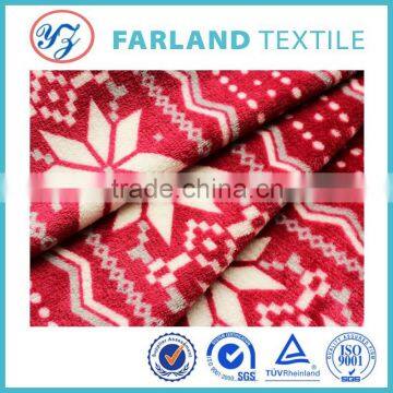 China textile knitted printed flannel fleece blanket fabric for art quilt pillow fabric