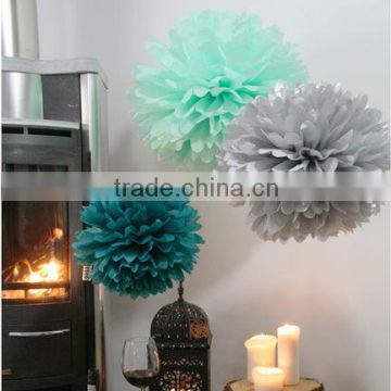 Delicate Colorful Tissue Paper Pom Poms for Chirstmas Holiday Home Decoration