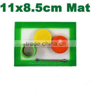 11*8.5cm Silicone Rubber Dab Mat Butane Hash Bho Oil Silicone Pad Heat Resistant Fiber Glass Silicone Wax Mat photo-4