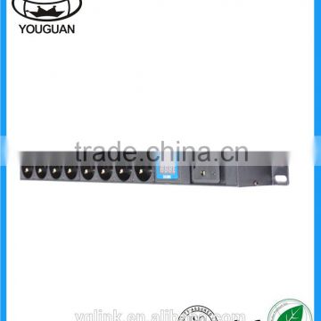 19 inch French type 8 ways PDU for cabinet