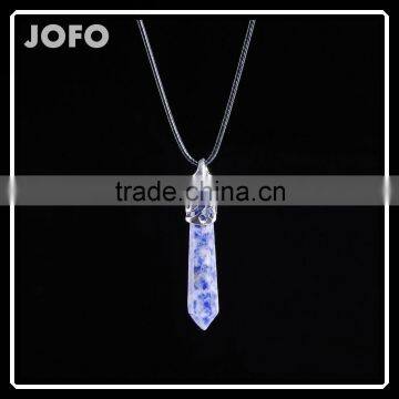 2016 Hot Personalized Design Vogue Classic Style Charming Shape Natural Stone Bullet Necklace SMJ0113