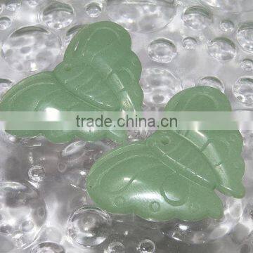 Match Pair Brilliant Natural Aventurine Stone Butterfly