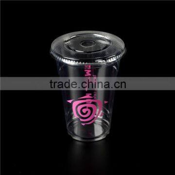 pp plastic cups 10oz ~24oz custom transparent big PP plastic cups with lid