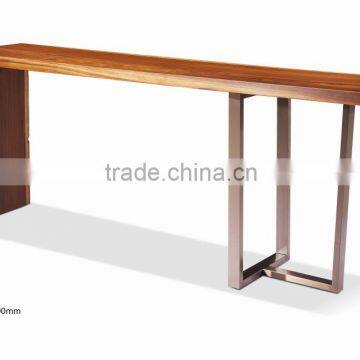 Good Quality 2015 Hot Sale Unique Modern Wooden Console Table With Stainless Steel Leg