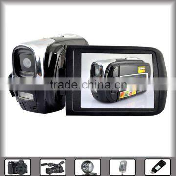 newest hd digital video camera with 3.0" TFT LCD can revolve angle of 270 degrees, 5 mega pixels, USB2.0, flash light