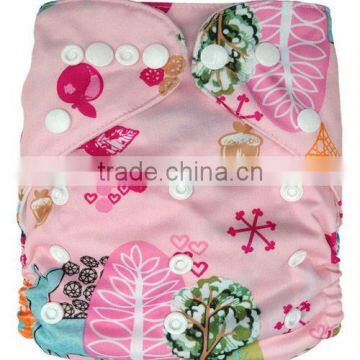 Affordable Double Row Snaps AIO Cotton Cloth Diapers