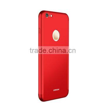 Joyroom Clear Tempered Glass Screen Protector Hard Full Rubber Case for iPhone 6 6s Beetle Series 3 in 1 Matte PC Cover MT-5796
