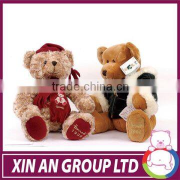 CE approved plush lavender cute teddy bear