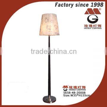 wood hotel floor lamps with outlets on metal base