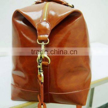 Best Sell in Dongguan Trolly Bag Handmade Travel Luggage Brown Goat Leather Overnight Trolley School Bags Supplier's Choice photo-3