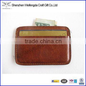 nice PU leather ID /name/credit card holder cheap wallet made in china