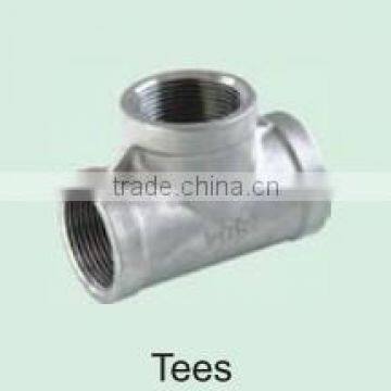 investment casting carbon/stainless steel pipe fittings TEE