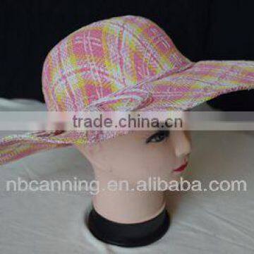 Wholesale attractive design cheap beach hat/beautiful color summer straw hat for girl