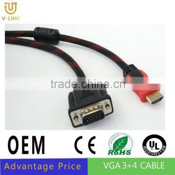 HD 1080P VGA to HDMI Output TV AV HDTV Video Cable Converter Plug and Play Adapter