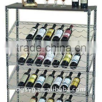 Chrome wire wine rack for kitchroom and hotel