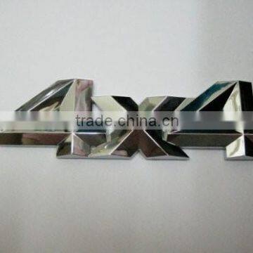 custom chrome numbers car badge