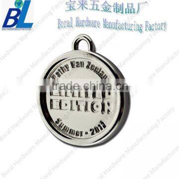 Novelty recessed metal accessories for bags