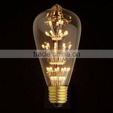 vintage ST64 LED bulb start lamp retro decorative lighting E27 230V 3W indoor                        
                                                Quality Choice