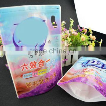 laundry detergent packing bag / lamination zip lock bag / colorful gravure printing bag