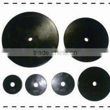Black Rubber Coated Flat Plates Weight Plates for Sale