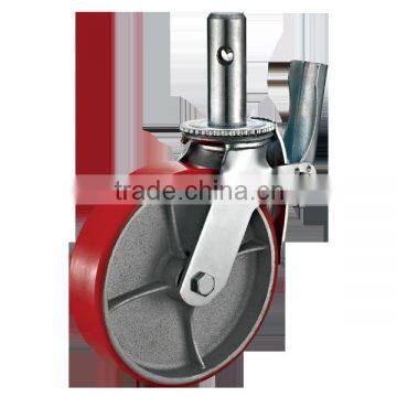 Scaffolding Casters with Red PU Wheels