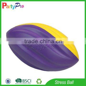 Partypro Zhejiang Hottest Soft Toy Wholesale PU Custom Logo Rugby Shaped Stress Ball