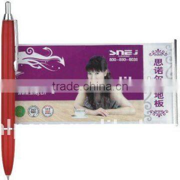 Banner ballpen with metal clip