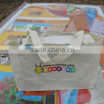 High-end cotton shopping bag with gusset