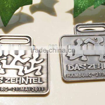 custom epoxy die cast metal badge with ribbon