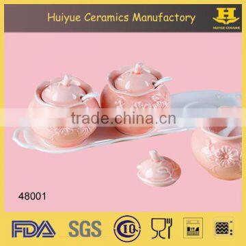 ceramic salt and sugar canister, spice jar, spice canister