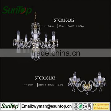 2016 best-selling crystal chandelier glass arms with Energy Saving