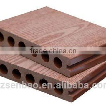 hole hollow wood plastic composited decking