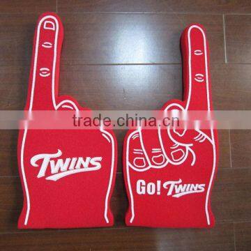 High quality good printing PU Sponge Soft Foam hand Cheering finger