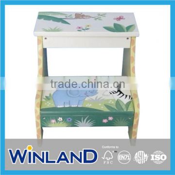 Kids Wooden Wild Animal Design Step Stool