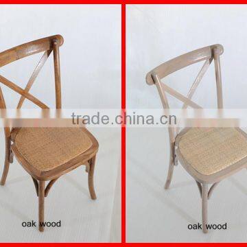 2016 Oak simple classic wholesale wood chairs cross back chair