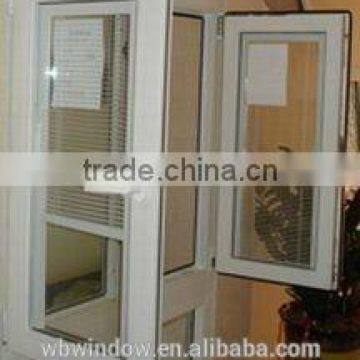 pvc hollow interal shutter window