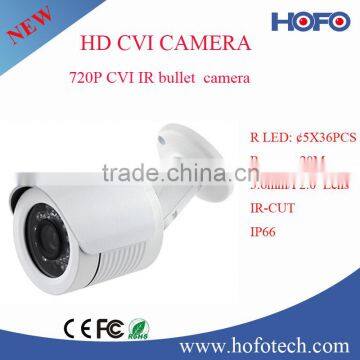 720P HD CVI Camera waterproof ir bullet camera with 24pcs LED night vision camera