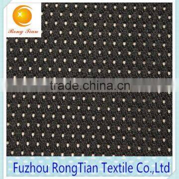 Wholesale black polyester tricot shinny 100D small hole knitting mesh fabric