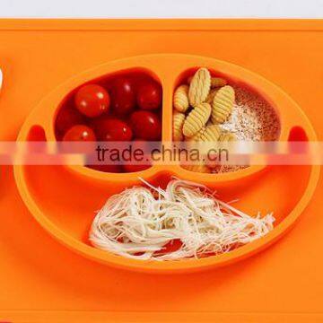 Multi-Functional BPA Free Custom Smile Design Silicone Placemat Plates for Babies and Kids photo-4