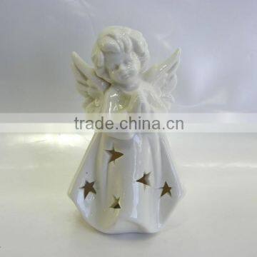 home decorative ceramic angel lantern