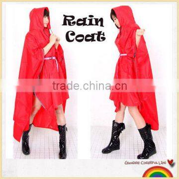 Hooded backpack rain poncho