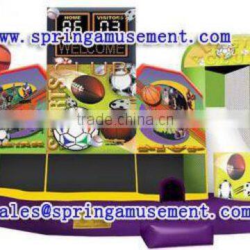 Top design and high quality different kinds of ball inflatable bouncer with slide puppy, inflatable jumper, inflatable slide