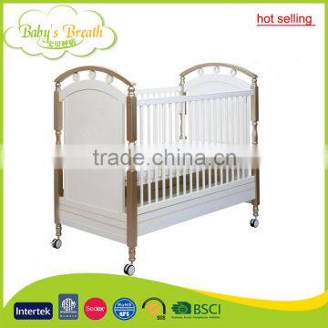 WBC-03B hot selling solid wood unfinished wooden baby crib, adult baby crib                        
                                                                Most Popular