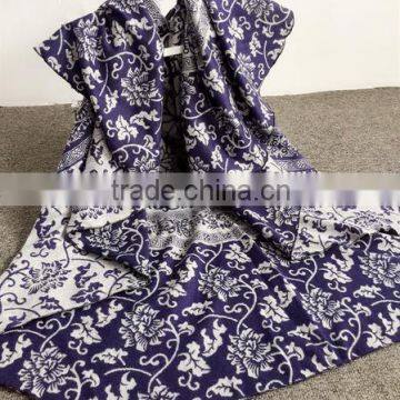 Fashion Jacquard Woman Wrap Shawl Scarf Sleeves Winter Warm Crochet Knit Long Soft Wrap Shawl Scarves photo-2